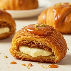 Dubai Kunafa Croissants Caramel